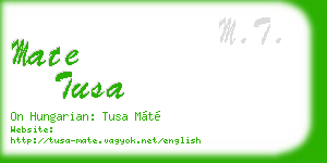 mate tusa business card