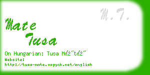 mate tusa business card
